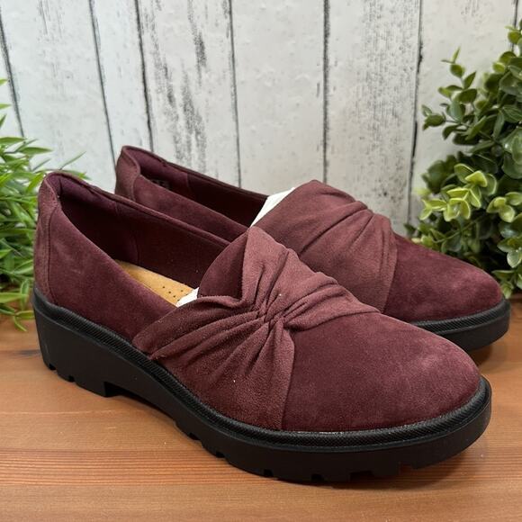 NWOT Clarks Collection Calla Style Ruched Slip On Loafers Size 8 - Picture 3 of 9